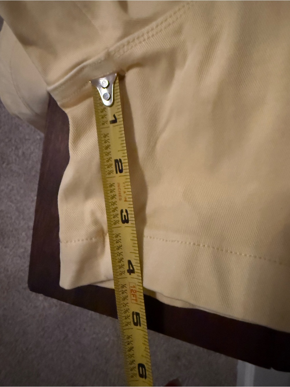 SPANX Stretch Twill Shorts in Soft Yellow - Picture 4 of 5